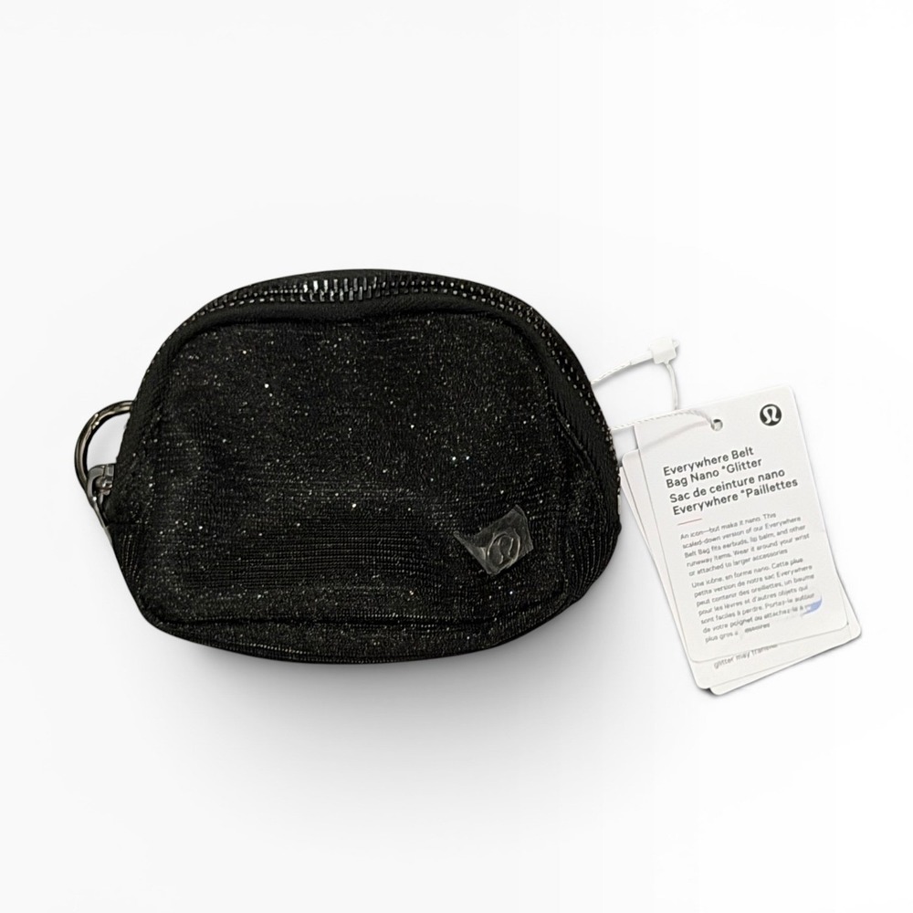 NWT Lululemon Everywhere Belt Bag Nano Glitter Black Gunmetal LU9CWUS Accessory